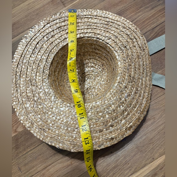 Cottagecore straw hat with floral and ribbon trim main image 6
